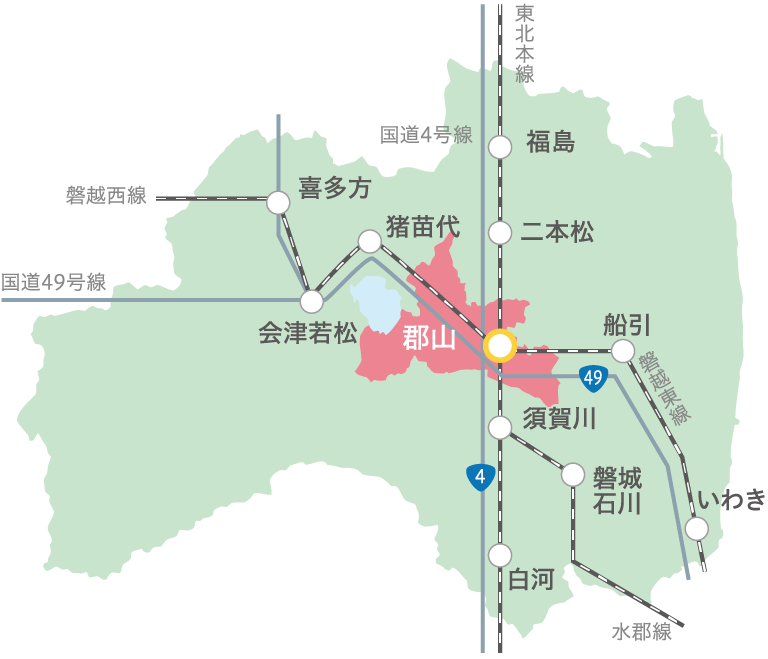 福島県沿線マップ